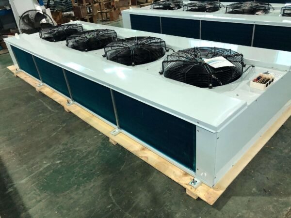 Dual discharge unit cooler for cold storage room 2